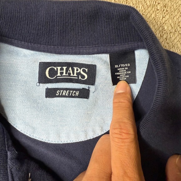 Chaps Stretch Polo Shirt Classic Fit Short Sleeve Casual XL - Picture 2 of 7